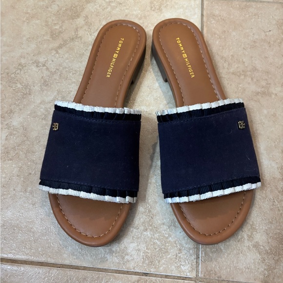 Vintage Tommy Hilfiger Blue Slide Sandals - Picture 1 of 7